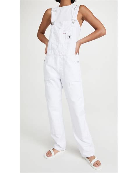 Carhartt Wip Sonora Overalls In White Lyst