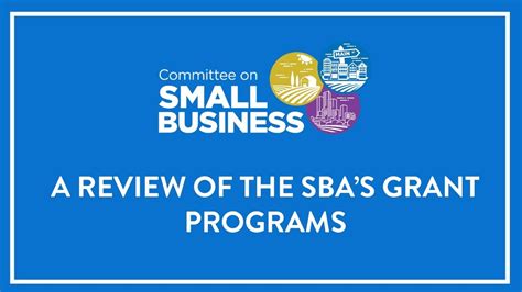 A Review Of The Sbas Grant Programs Youtube