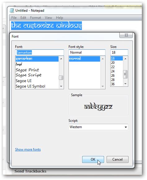 Windows fonts are always installed in the windows folder and then fonts. Install fonts using shortcut in Windows 7