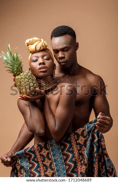 Sexy Naked Tribal Afro Woman Covered Stock Photo Shutterstock