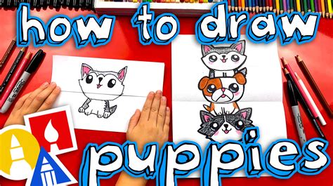 Art For Kids Hub How To Draw A Puppy Stack Folding