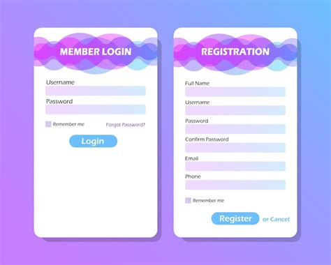 Premium Vector Ui Elements Login Form And Registration Form