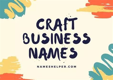 Unique Craft Business Names Ideas Suggestions