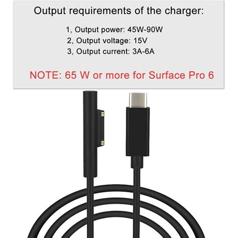 Surface Pro Connector To Usb C Charging Cable For Microsoft Surface
