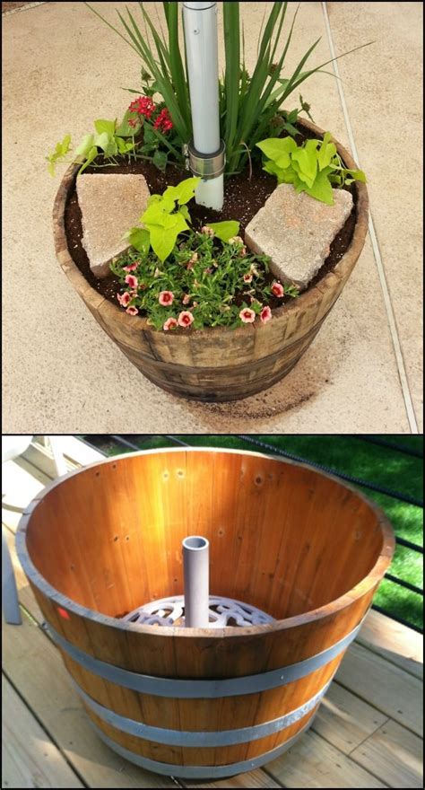 Shademobile outdoor umbrella stand w/ easy rolling base (up to 125lb) heavy duty universal design for weighted commercial patio & deck big mobile sun shade w abba patio umbrella outdoor base heavy duty steel outdoor market umbrella base stand, 78 lbs square with wheels. DIY heavy duty patio umbrella stand and planter in one ...
