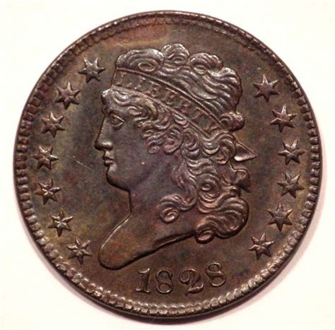 1828 Classic Head Half Cent 12c C 3 13 Stars Us Coins Rare Coins