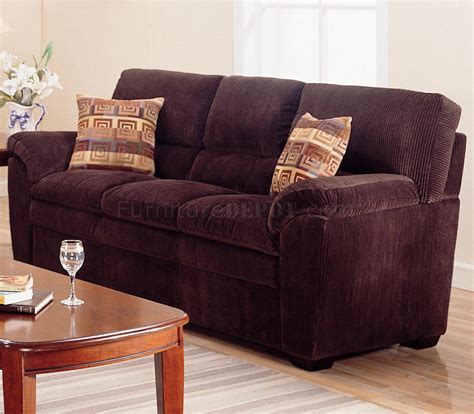 Spend this time at home to refresh your home decor style! Modern Corduroy Fabric Living Room 502521 Dark Chocolate