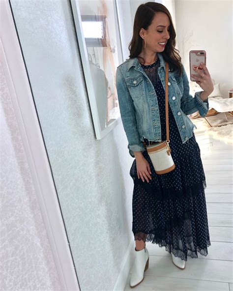 Sydne Style Shows How To Wear Polka Dots In Bccbg Dress And Denim