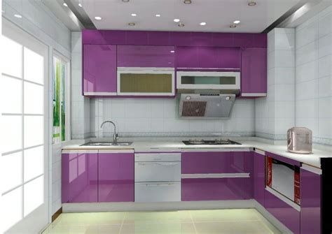 dapur minimalis warna ungu