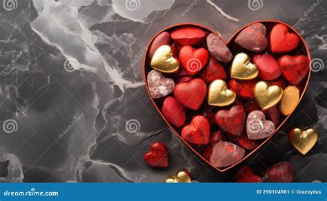Heart Shaped Box With Tasty Candies Stock Illustration Illustration