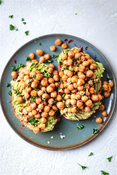 Roasted Chickpeas And Avocado Toast Fully Loaded Gourmet Toast So Easy