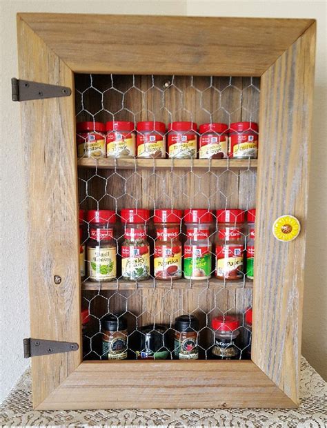 These honey spice kitchen cabinets accompany us in designing modern kitchens. Country Cabinet/Rustic Spice Cabinet with Chicken Wire/Country Kitchen Cabinet/Bathroom Storage ...