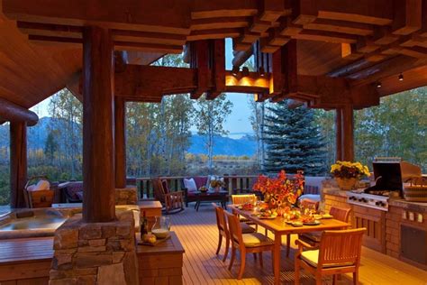 Incredible Covered Porchpatio Area Great Outdoor Living Space Log