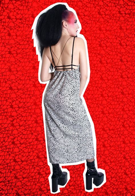 Bring Your Super Sassy Model Pose In Our Cindy Slip Dress In This Fab Dalmatian Print We Re