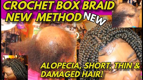 New Crochet Box Braids Detailed Method For Alopecia Hair Loss Thin