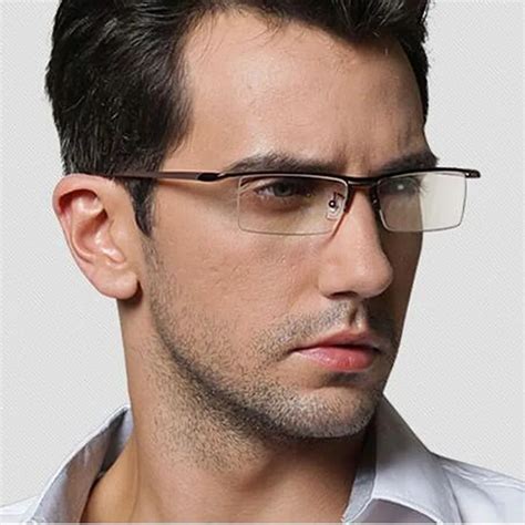 tr90 titanium eyeglass frames half rimless glasses eyewear myopia optical rx able in men s