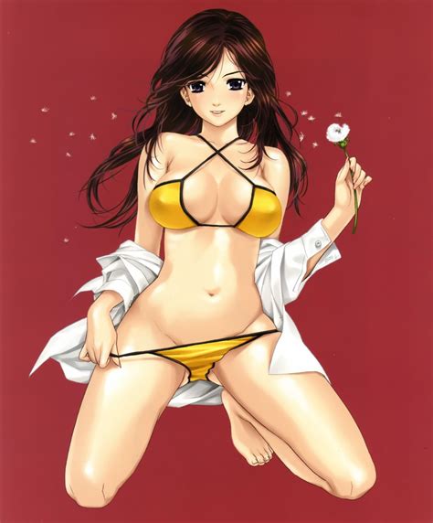 Wallpaper Ilustrasi Rambut Panjang Gadis Anime Si Rambut Coklat