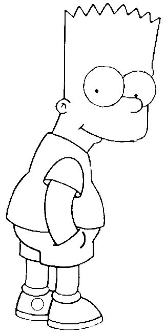 Simpsons Coloring Page Bart Simpson All Kids Network