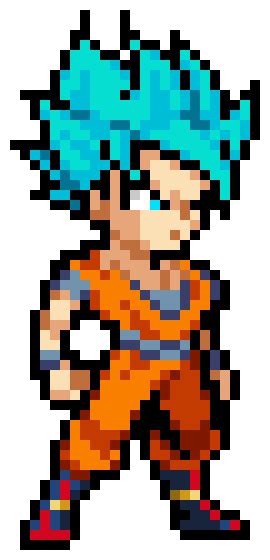 Goku Ssgssssb Pixel Art Maker