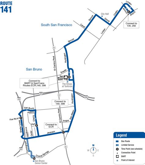 Route 141 Effective 81620 Samtrans