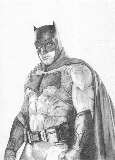 Batman Pencil Drawing The Justice League Fan Art Print Etsy Uk Batman Drawing Drawings