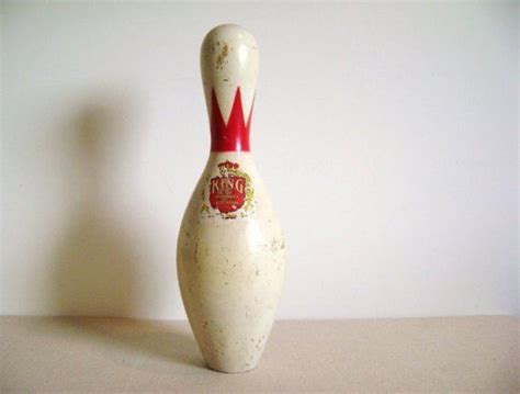 Vintage King Wooden Bowling Pin Bowling Pins Vintage Etsy