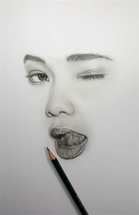 Emmy Kalia Face Drawing Pencil Art Drawings Pencil Drawings