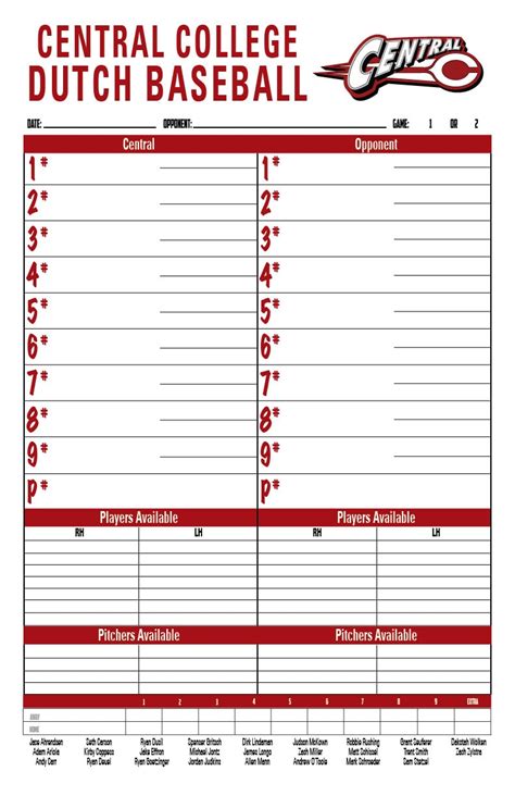 Baseball Team Dugout Lineup Cards By Jordanstauberdesign On Etsy