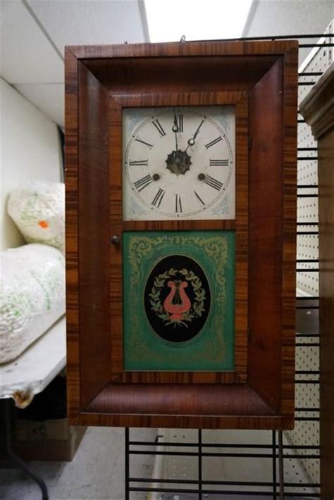 How to order clock parts from mackey's antiques? NEW HAVEN OGEE WALL CLOCK W/REVERSE PAINTED DOOR, HAS ...