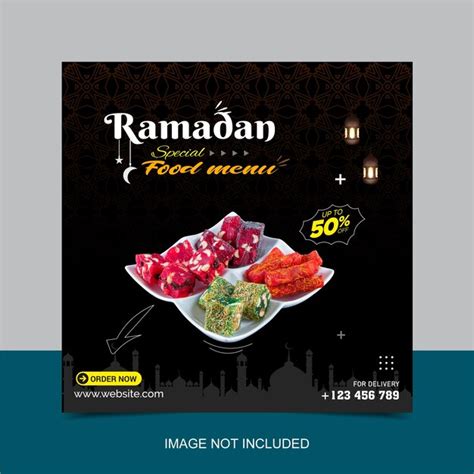 Premium Vector Ramadan Iftar Food Menu Social Media Post Design