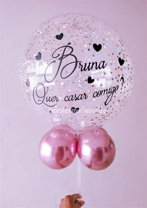 Balão Personalizado Bubble Balões Personalizados Pedido De Casamento
