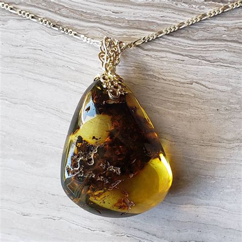 Large Baltic Amber Pendant Baltic Amber Necklace Chakra Etsy Baltic