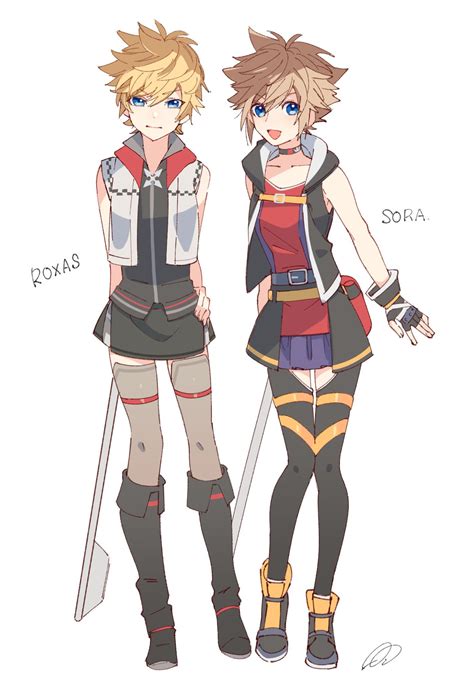 Sora And Roxas Kingdom Hearts And 1 More Drawn By Motu0505 Danbooru
