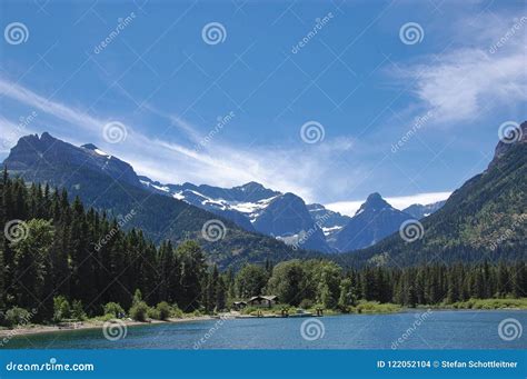 Wonderful Lake In Front Of The Mountains Stock Photo Image Of Light