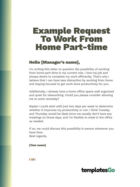 Work Remotely - Tips & Samples Request To Work From Home