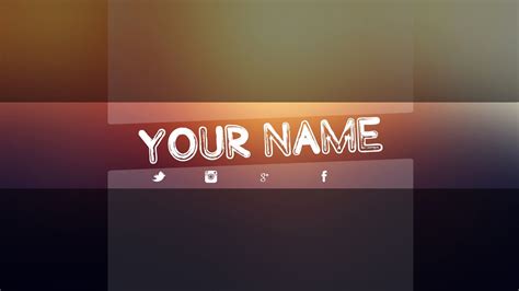 New Youtube Banner Template Psd Free In 2020 Banner Template
