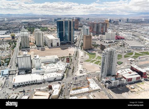 Birds Eye View Of The Las Vegas Strip During The Day From The