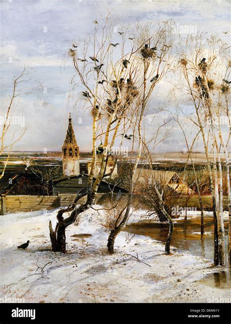 Alexei Savrasov Rooks Have Returned 1871 Oil On Canvas Tretyakov