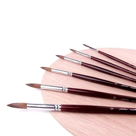 Artist Paint Brushes Superior Sable Hair Artists Round Point Etsy
