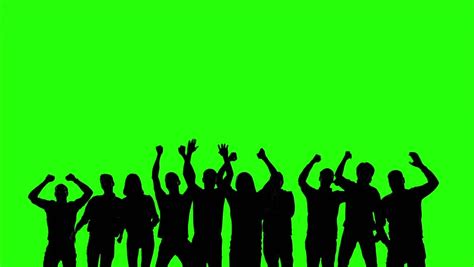 Crowd Of People Green Screen These People Are Royalty Free Video