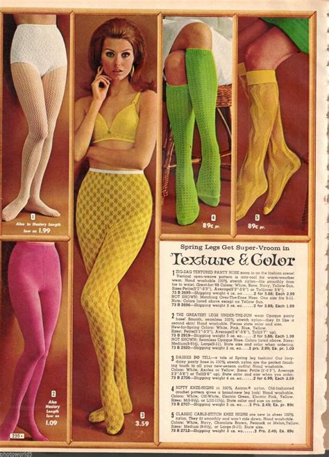 Shapely Leggy Women In Pantyhose And Lingerie Vtg 60s Catalog Photo