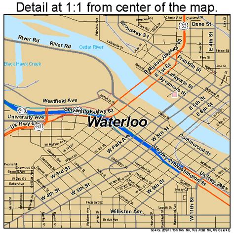 Waterloo Iowa Street Map 1982425