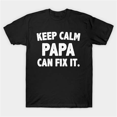 Funny Keep Calm Papa Can Fix It Funny Papa T Papa T Shirt