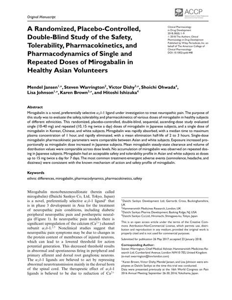 PDF A Randomized PlaceboControlled DoubleBlind Study Of The