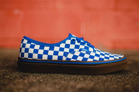 Vans Authentic Checkerboard Blue Gum Sneaker Bar Detroit