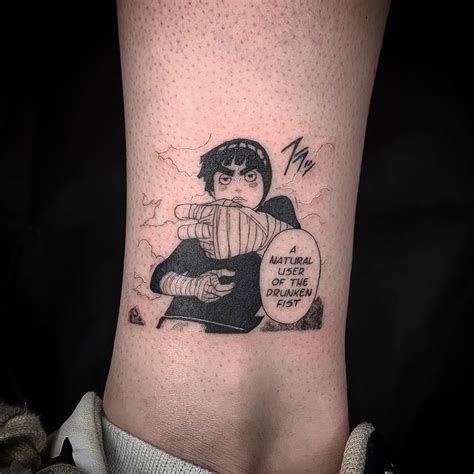 Anime Tattoo Artist No Instagram ROCK LEE First Rock Lee Tattoo Done And Im Glad It Was