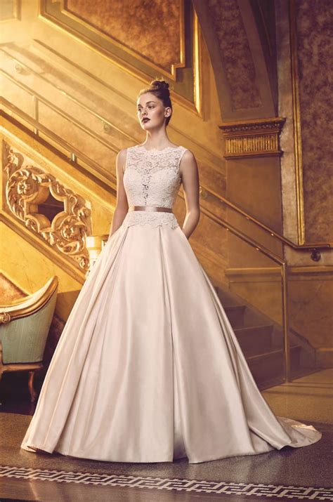 The latest 2014 collection of paloma blanca wedding dresses are true to their name; Sheer Satin Wedding Dress - Style #4669 | Paloma Blanca