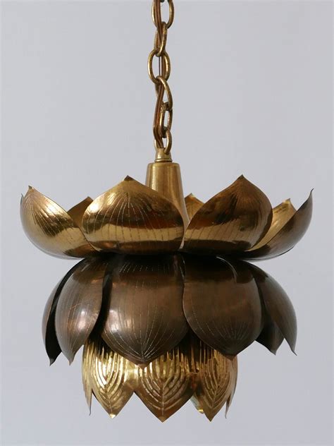 Mid Century Modern Brass Lotus Pendant Lamp From Feldman Lighting Co 1960s For Sale At Pamono