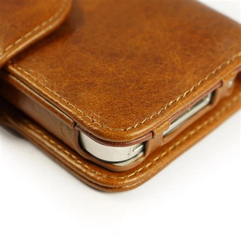 Tuff Luv Vintage Leather Wallet Style Case For Iphone 4s 4 Brown