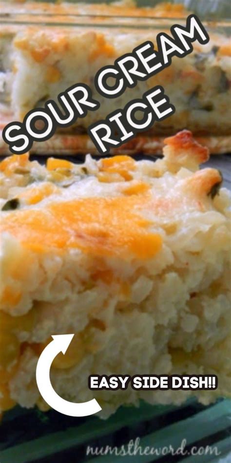 This replacement will work in baking and sauces. Sour Cream Rice - This easy and delicious side dish is the ...
